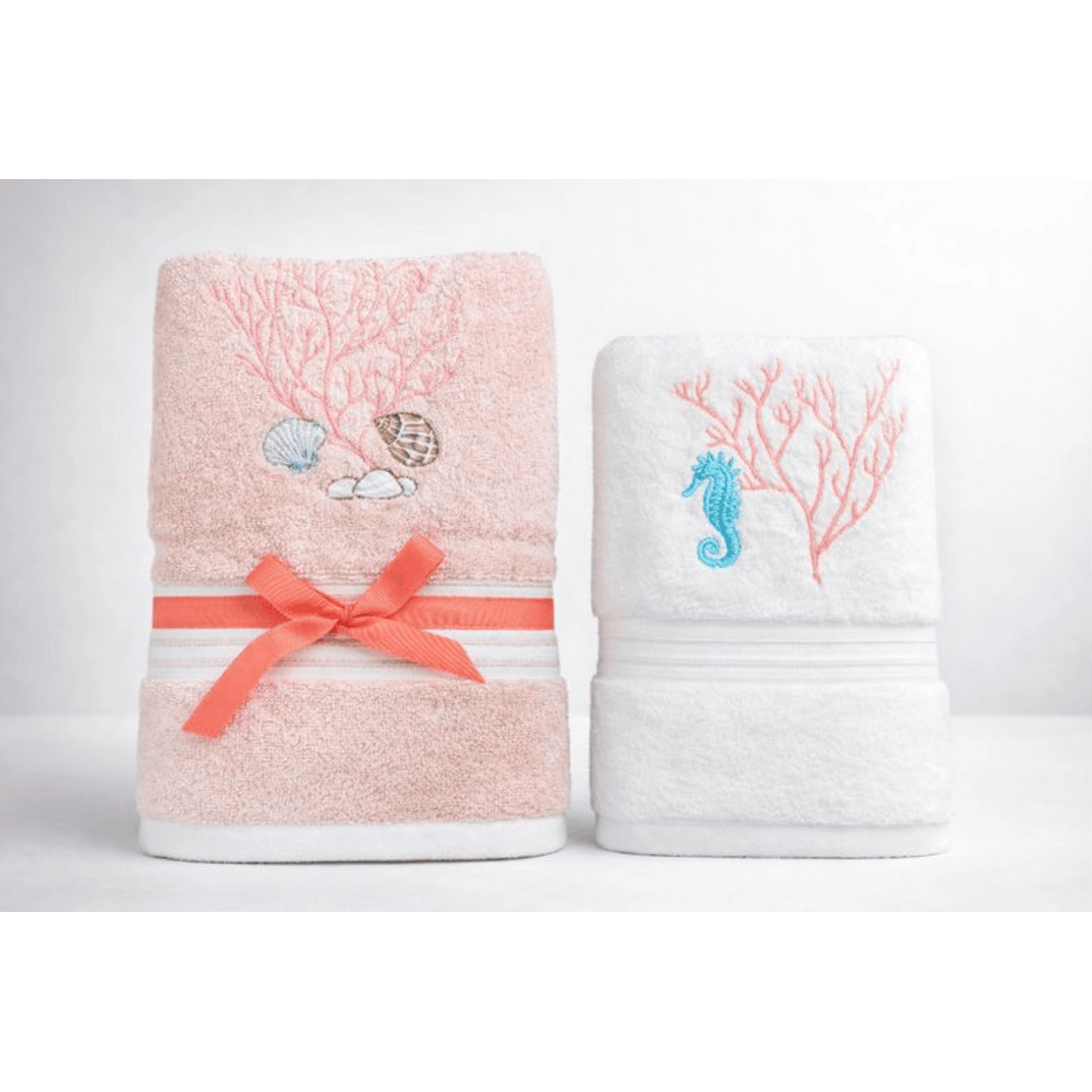 BAHAMAS - BAMBOO EMBROIDERY BATH TOWEL SET