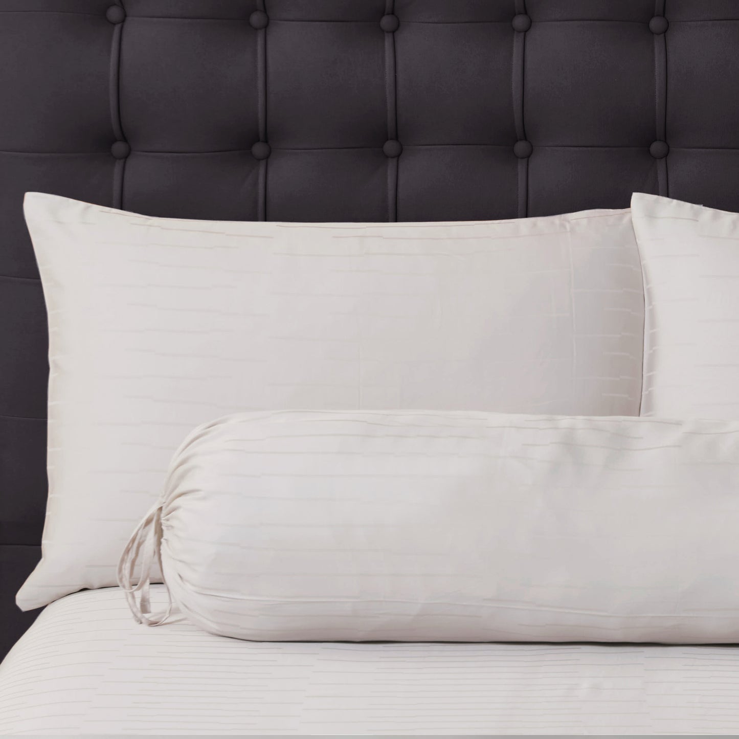 MASCOUR OAT - LOFT PRIVE BOLSTERCASE 100% NATURAL BEECH JACQUARD