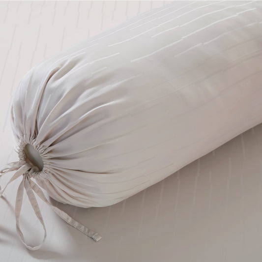 MASCOUR OAT - LOFT PRIVE BOLSTERCASE 100% NATURAL BEECH JACQUARD