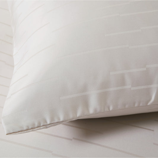MASCOUR OAT - LOFT PRIVE FITTED SHEET SET 100% NATURAL BEECH JACQUARD