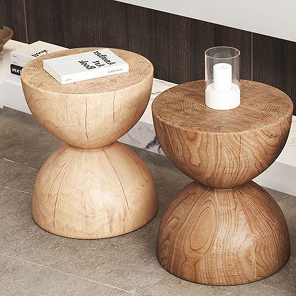 Wood 2025 hourglass stool