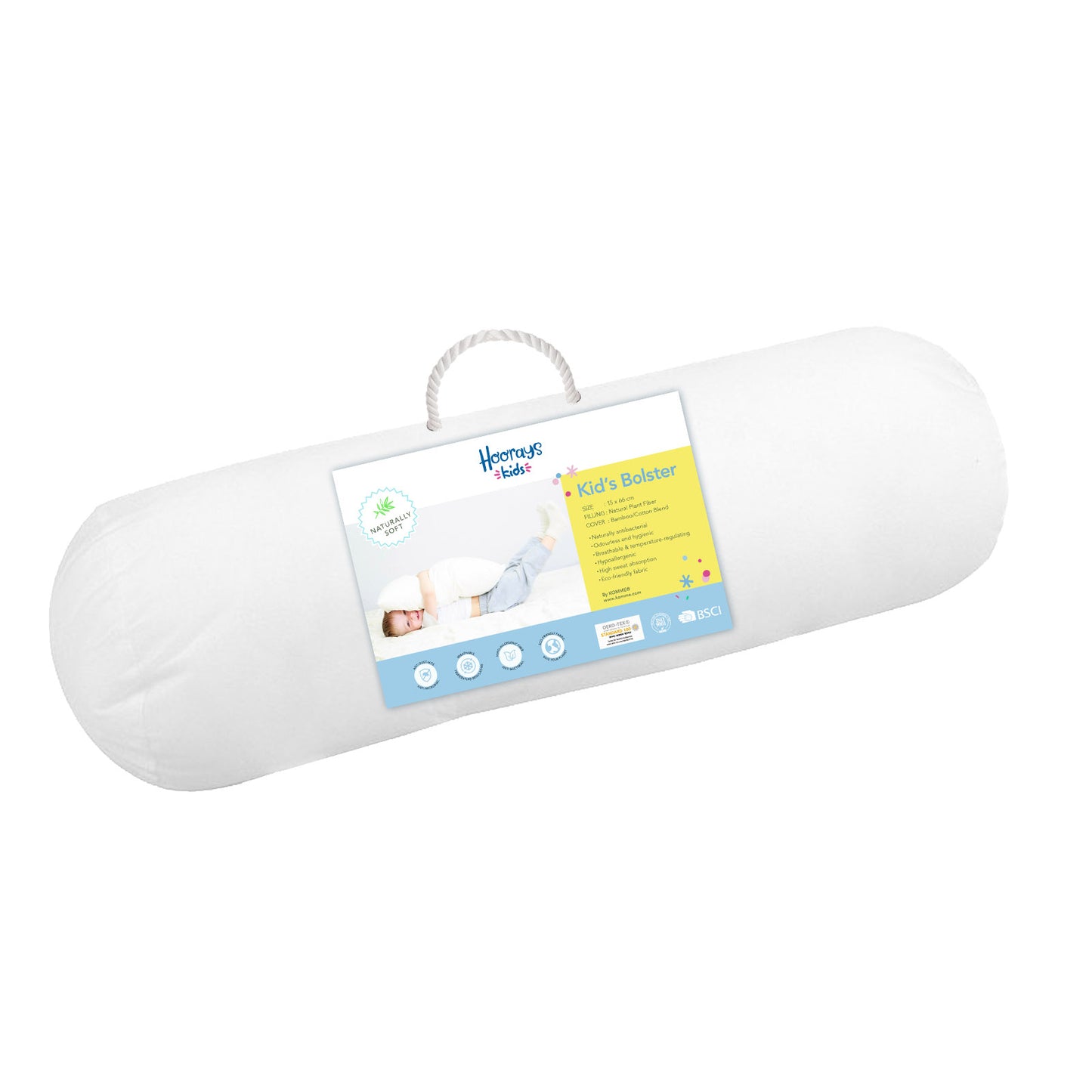 BOTANIC KID'S BOLSTER - 50% BOTANIC ULTRA SOFT 50% MICROFIBER