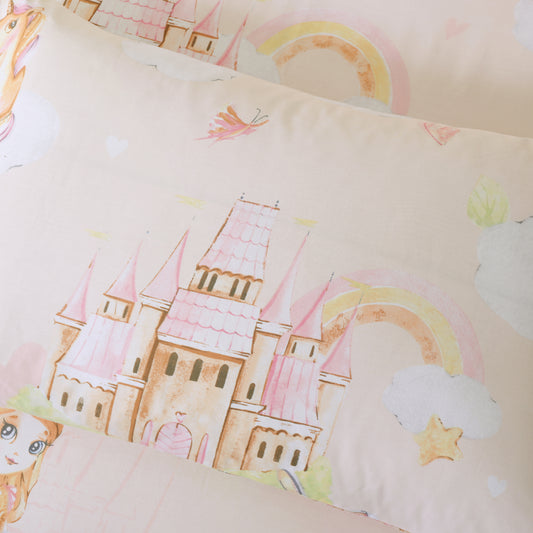 PRINCESS WORLD - HOORAYS KID'S PILLOWCASE 100% COTTON