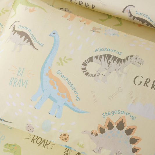 RETURN OF THE DINOS - HOORAYS KID'S PILLOWCASE 100% COTTON