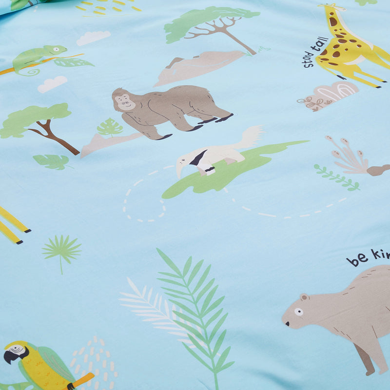 A NIGHT IN THE JUNGLE - HOORAYS FITTED SHEET SET 100% COTTON