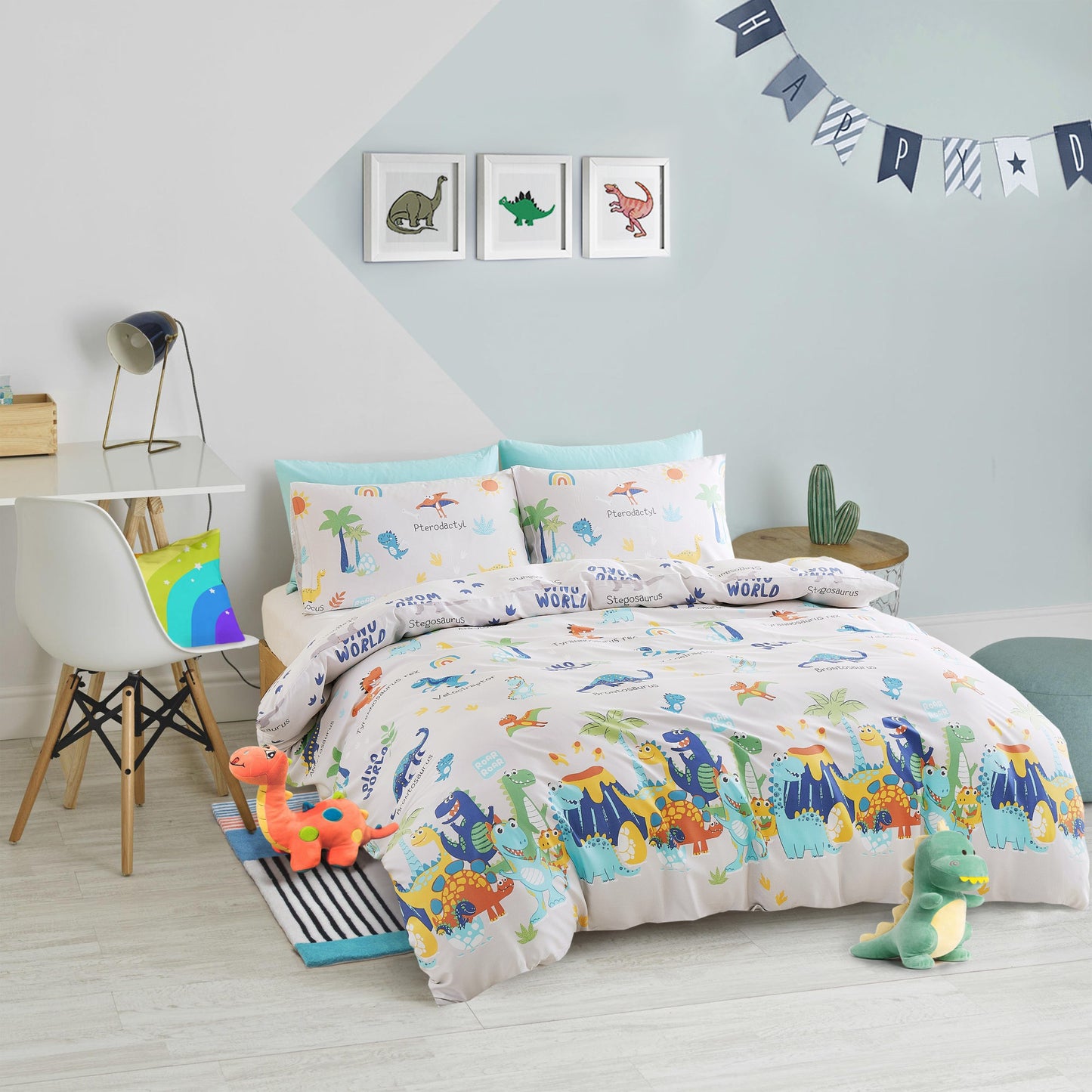 ANCIENT ROAR - HOORAYS QUILT COVER SET 100% BAMBOO