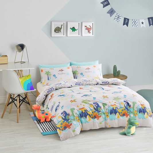 ANCIENT ROAR - HOORAYS QUILT COVER SET 100% BAMBOO