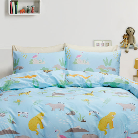 A NIGHT IN THE JUNGLE - HOORAYS QUILT COVER SET 100% COTTON