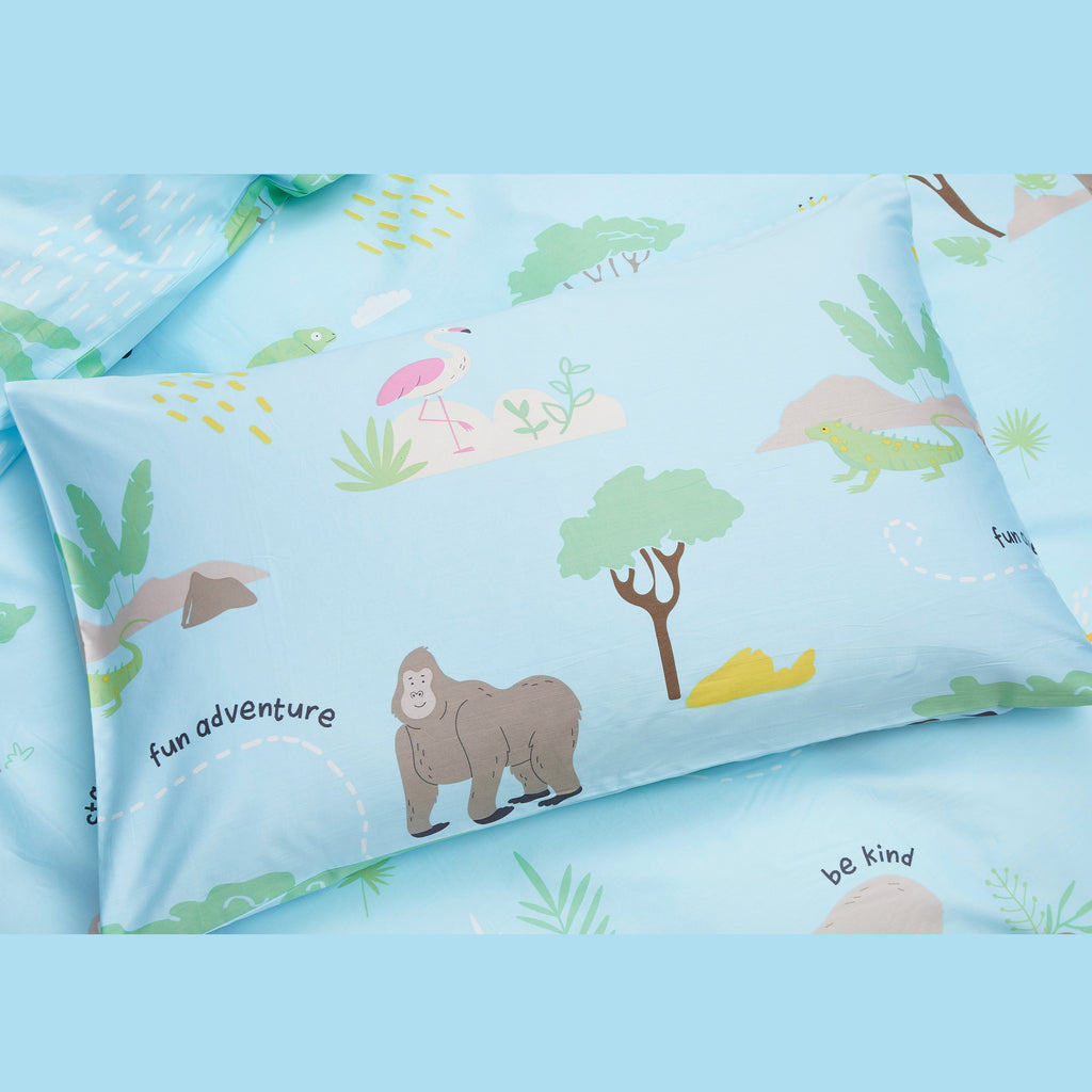 A NIGHT IN THE JUNGLE - HOORAYS KID'S PILLOWCASE 100% COTTON