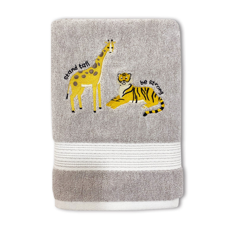 A NIGHT IN THE JUNGLE - BAMBOO EMBROIDERY KIDS TOWEL