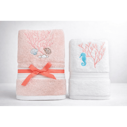 BAHAMAS - BAMBOO EMBROIDERY BATH TOWEL SET