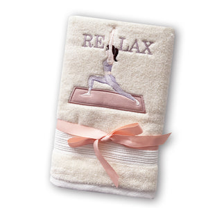 CHILL & RELAX - BAMBOO EMBROIDERY BATH TOWEL SET