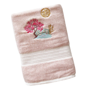 ORIENT - BAMBOO EMBROIDERY BATH TOWEL SET