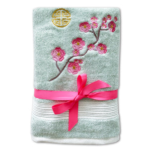 ORIENT - BAMBOO EMBROIDERY BATH TOWEL SET