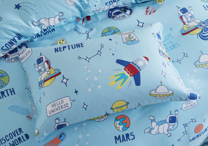 SPACE FUN - HOORAYS FITTED SHEET SET 100% BAMBOO