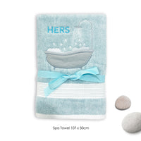 HER THINGS - BAMBOO EMBROIDERY BATH TOWEL SET