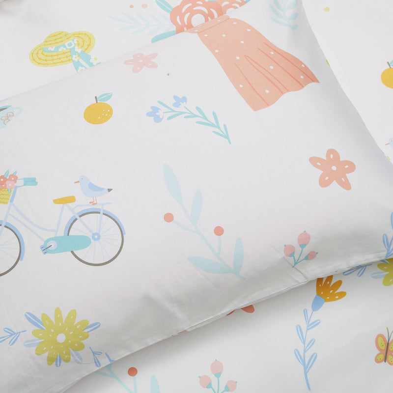 SUMMER LOVE - INSPIRO FITTED SHEET SET 100% COTTON