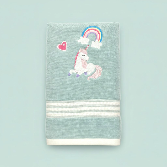 UNICORN CUDDLES - BAMBOO EMBROIDERY KIDS TOWEL