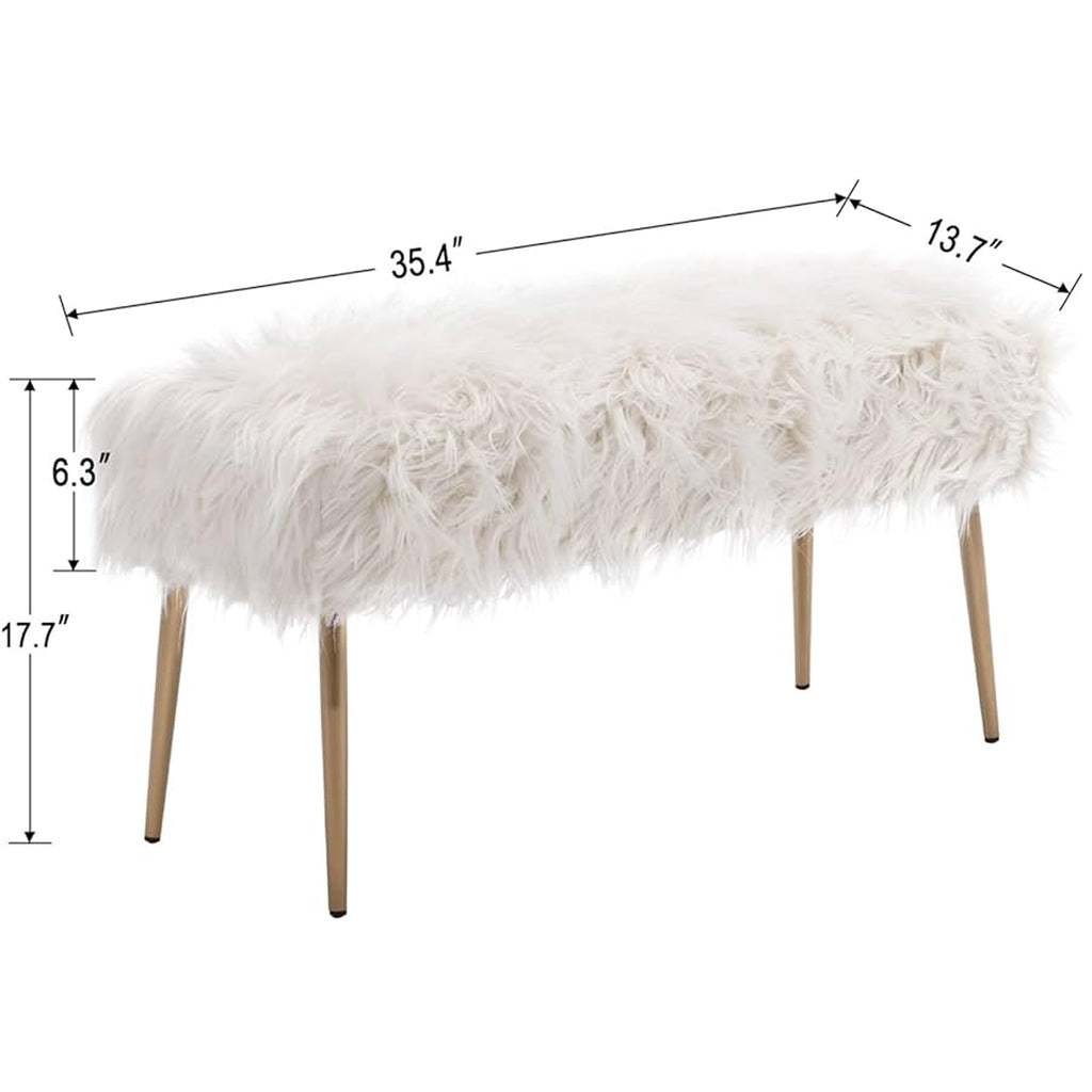 NORTH - KOMME HAUS FAUX FUR BENCH