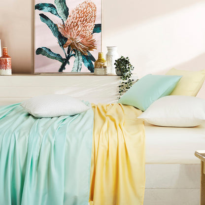 PLAIN DYE TC - CONTEMPO ATELIER FITTED SHEET 80% AUSTRIAN TENCEL™ 20% COTTON