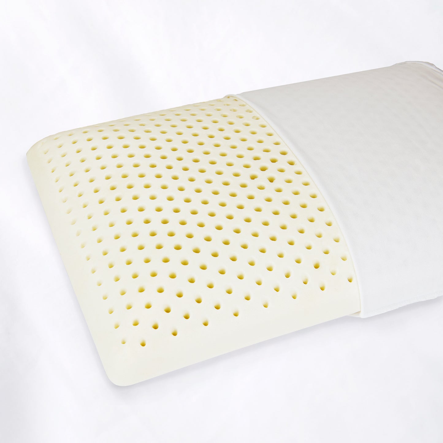 LATEX PILLOW - 100% NATURAL LATEX PILLOW WITH REMOVABLE BAMBOO/COTTON COVER