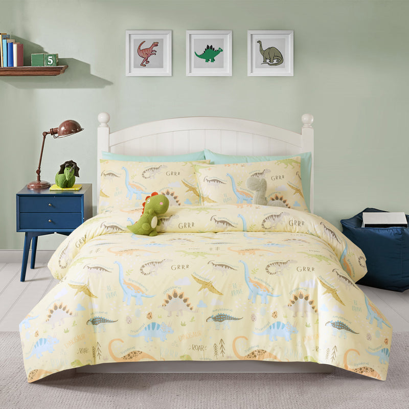 RETURN OF THE DINOS - HOORAYS QUILT COVER SET 100% COTTON